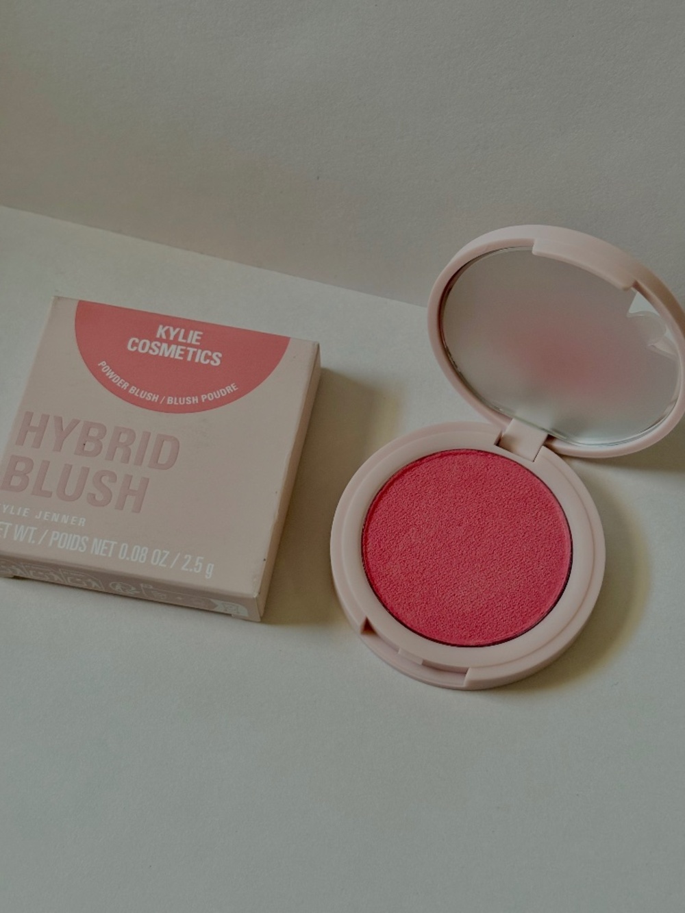 Kylie Cosmetics Hybrid Blush Powder 215 Cheeky Mood Pink Coral Makeup Brand New
